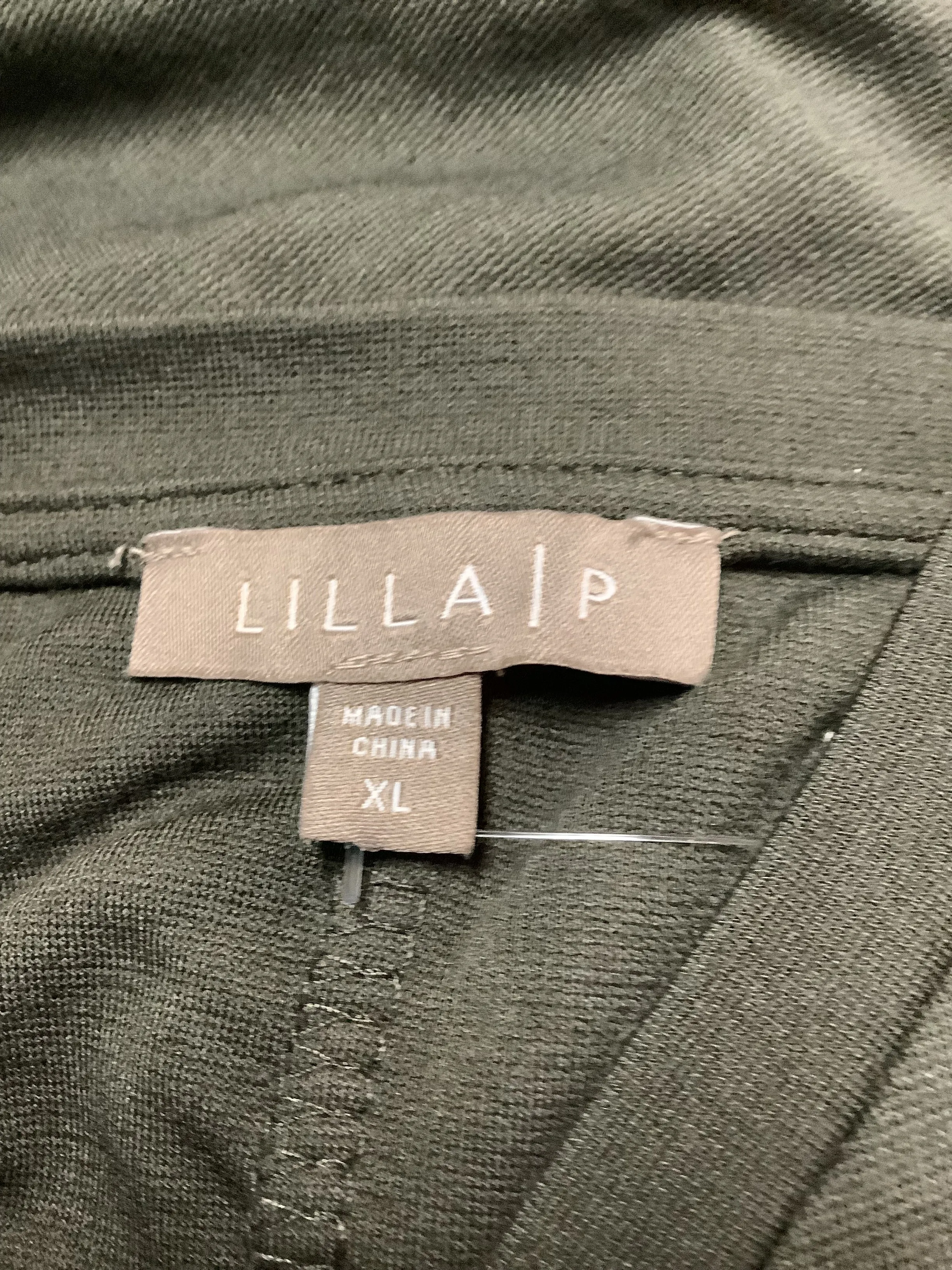 Lilla P Top Green Cropped V Neck Size: XL