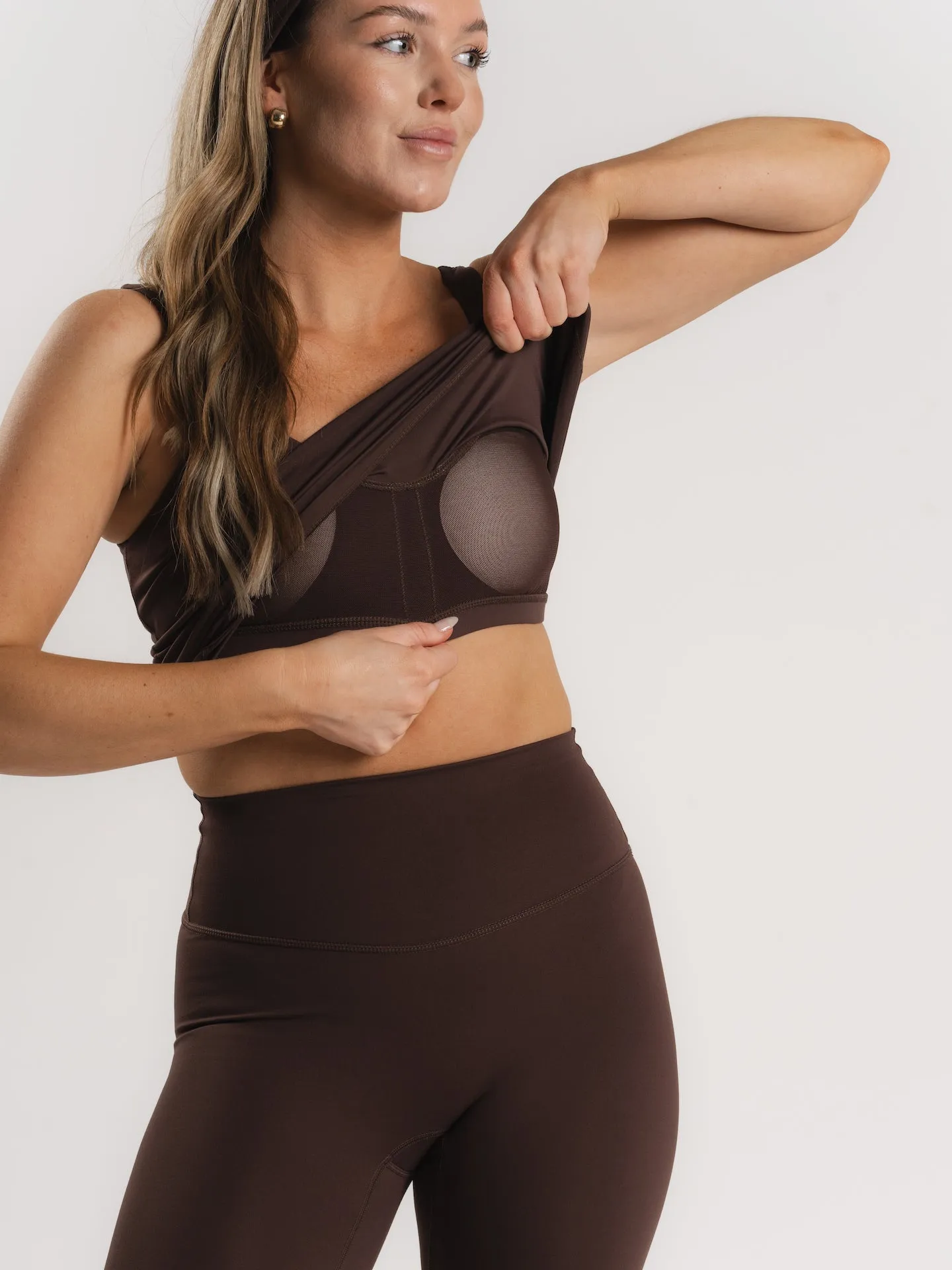 Lux Built-In Tank Top - Espresso