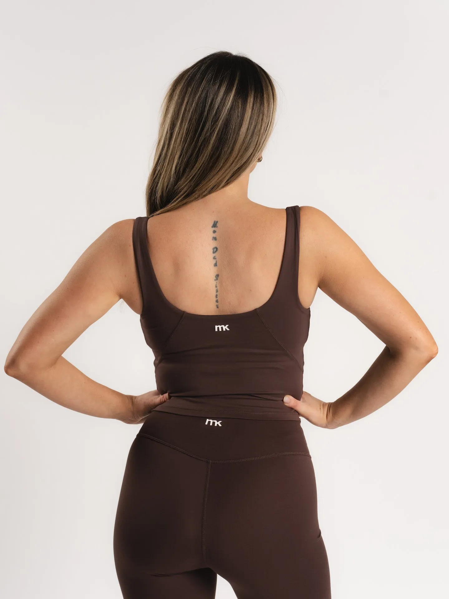 Lux Built-In Tank Top - Espresso