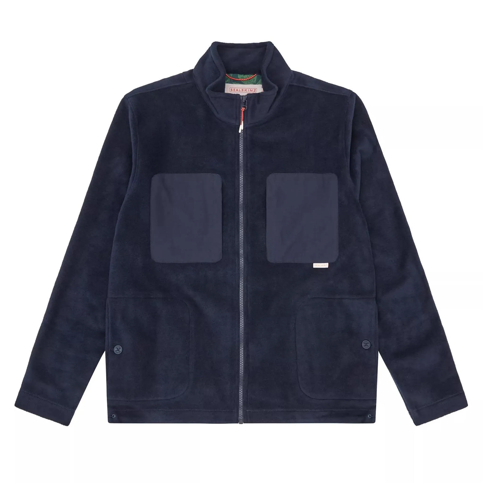 Mens Sealskinz Navy Geldeston Zip Fleece Jacket