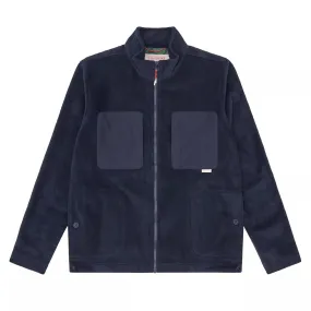 Mens Sealskinz Navy Geldeston Zip Fleece Jacket