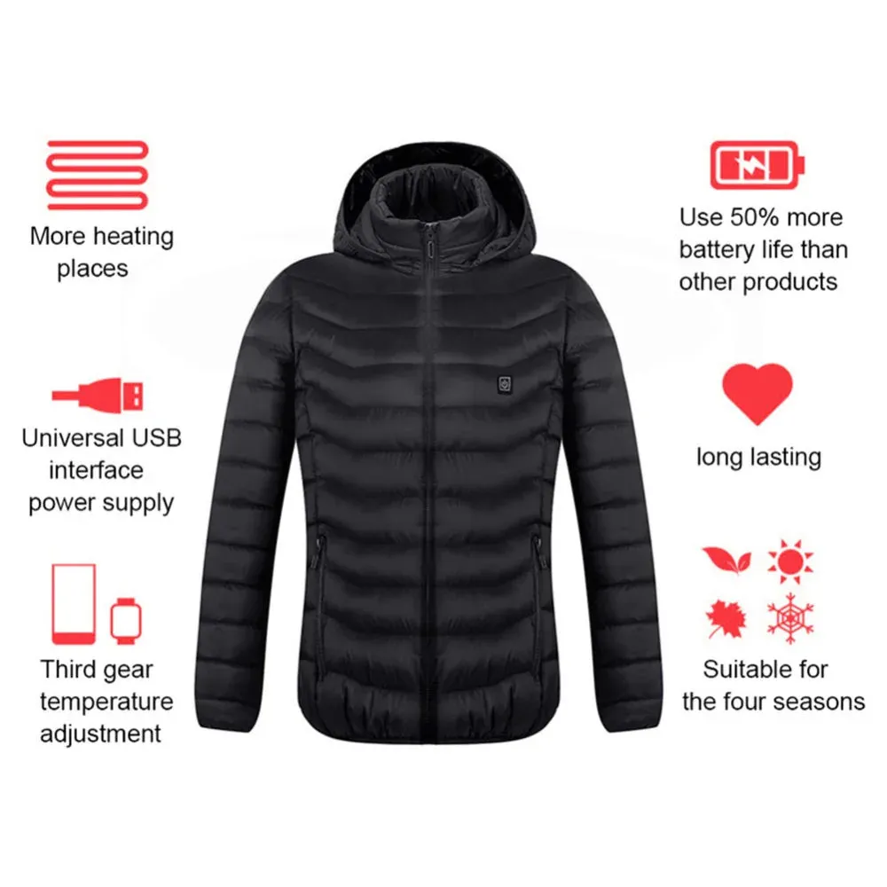 Men’s USB Heated Jacket – Electric Winter Coat
