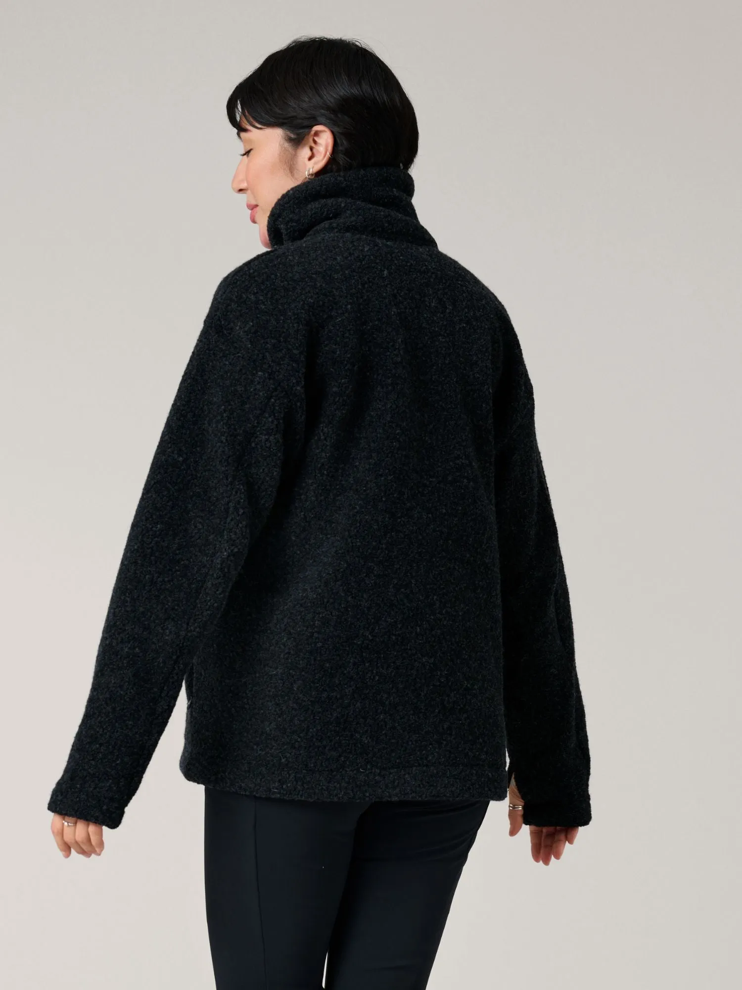 Minna Wool Fleece Jacket Black