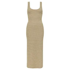 Neutral Stripe Mickie Dress