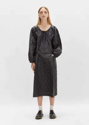 Nylon Taffeta Quilted Dress
