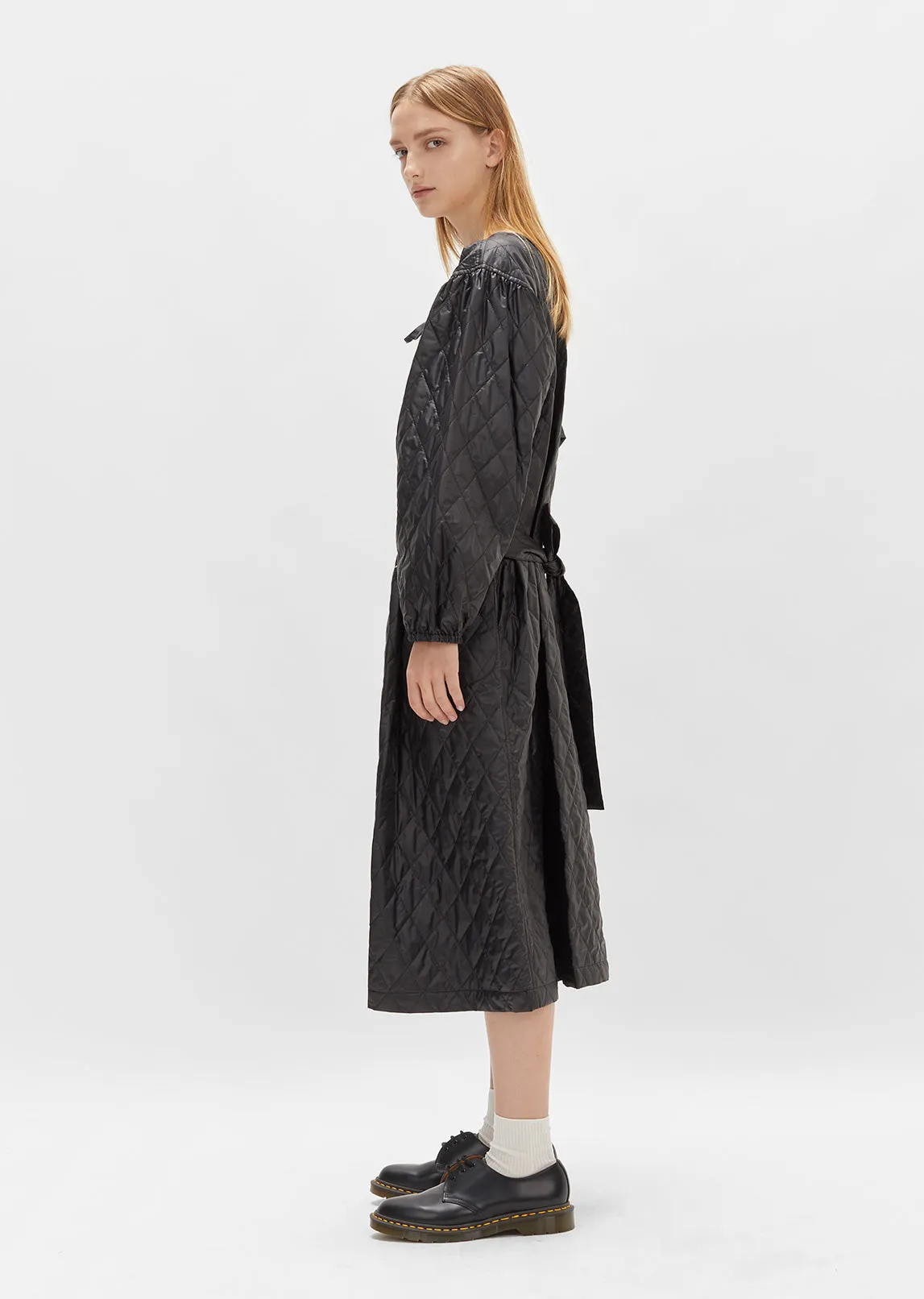 Nylon Taffeta Quilted Dress