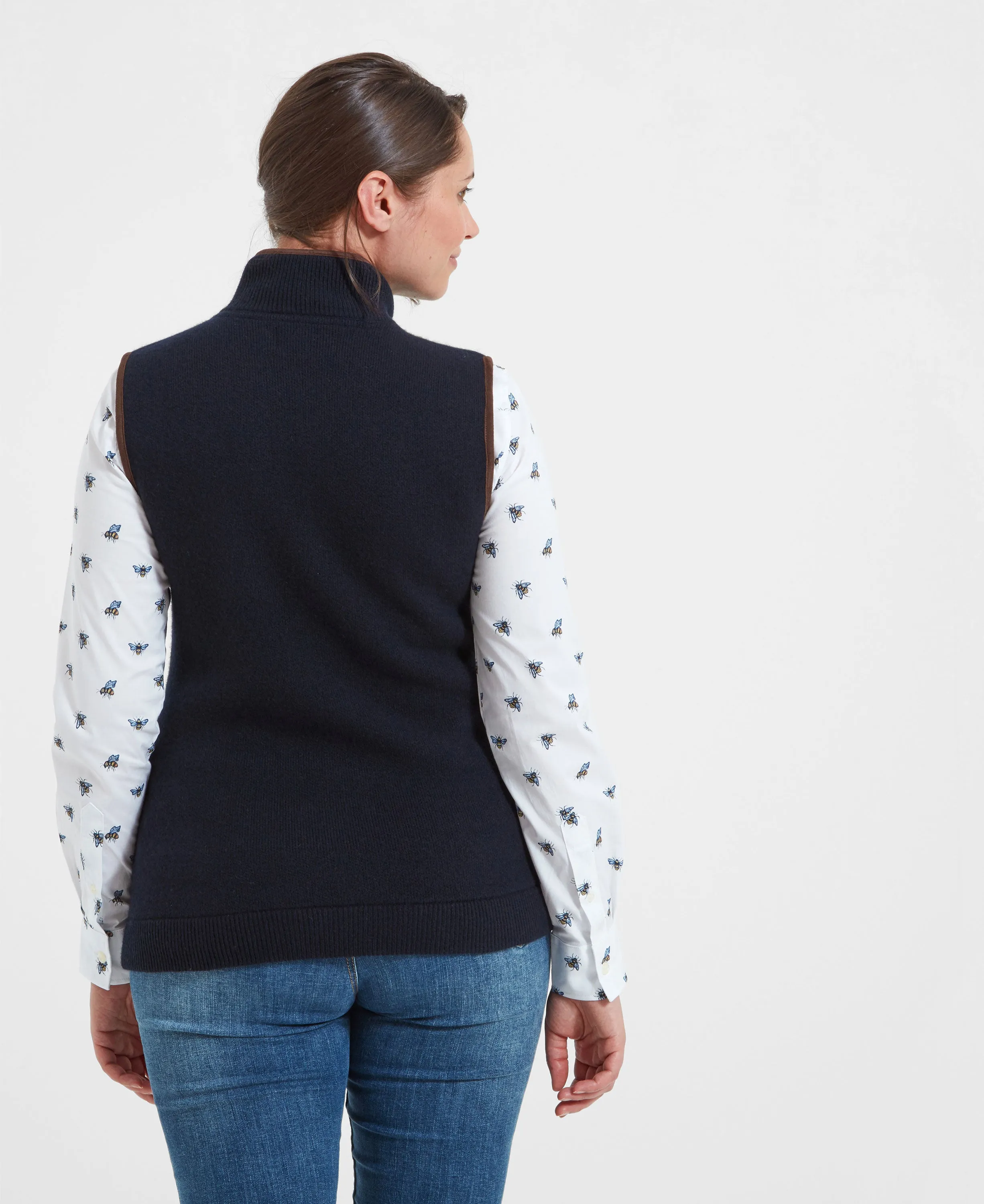 Orkney Merino Gilet - Navy