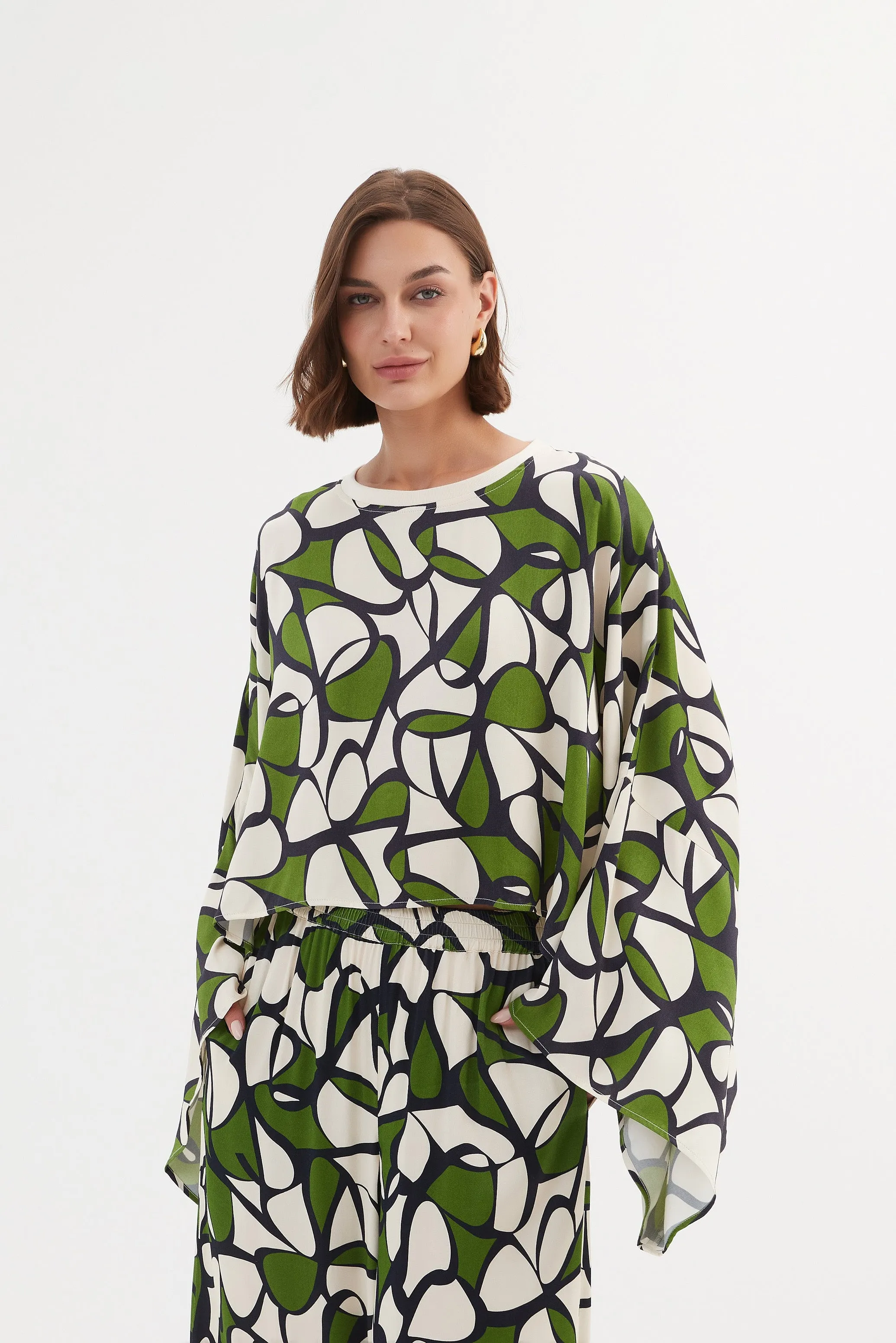 OVERSIZED PRINT LAYER TOP