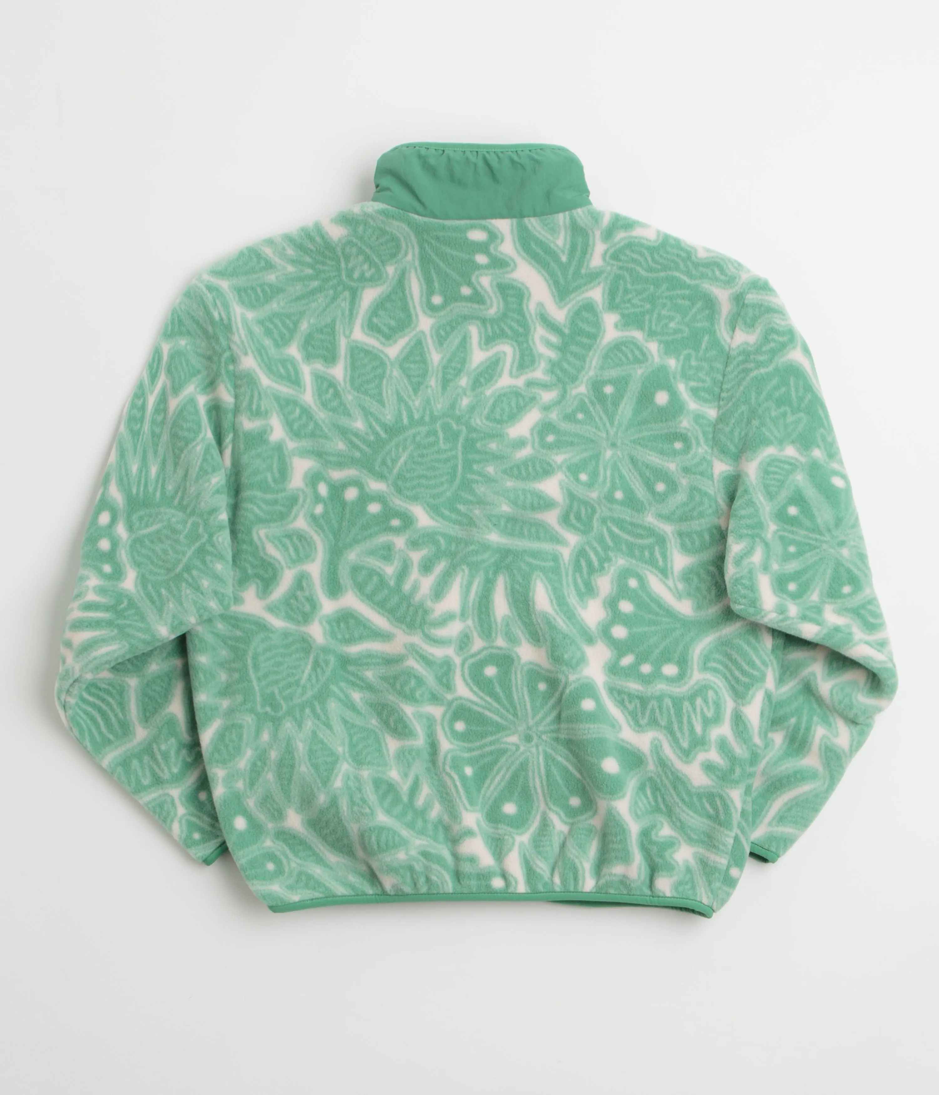 Patagonia Womens Synchilla Fleece Jacket - Bees and Flowers: Heartleaf Green