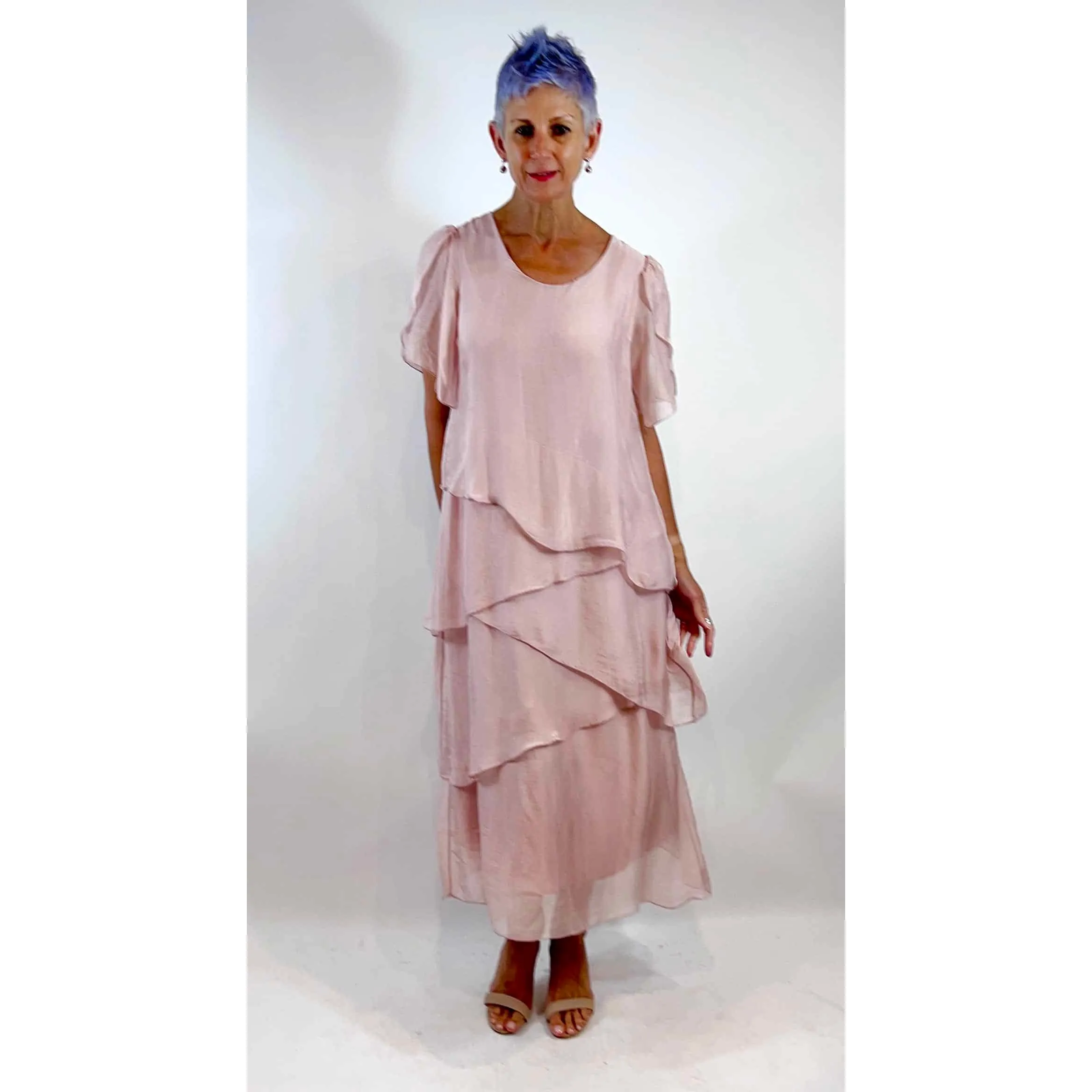 Petal Layer Dress - Rosa Pink