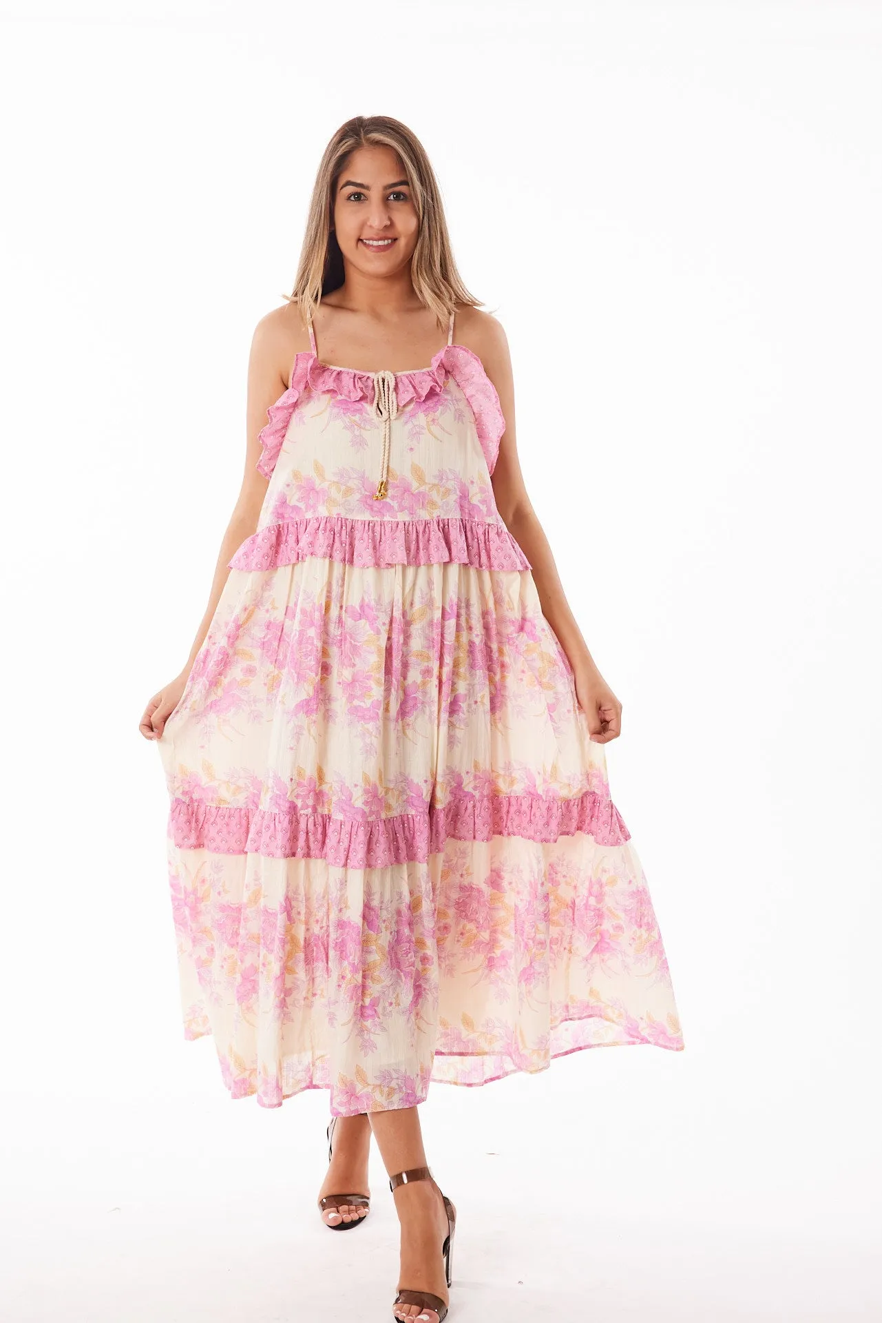 Pink lurex dress