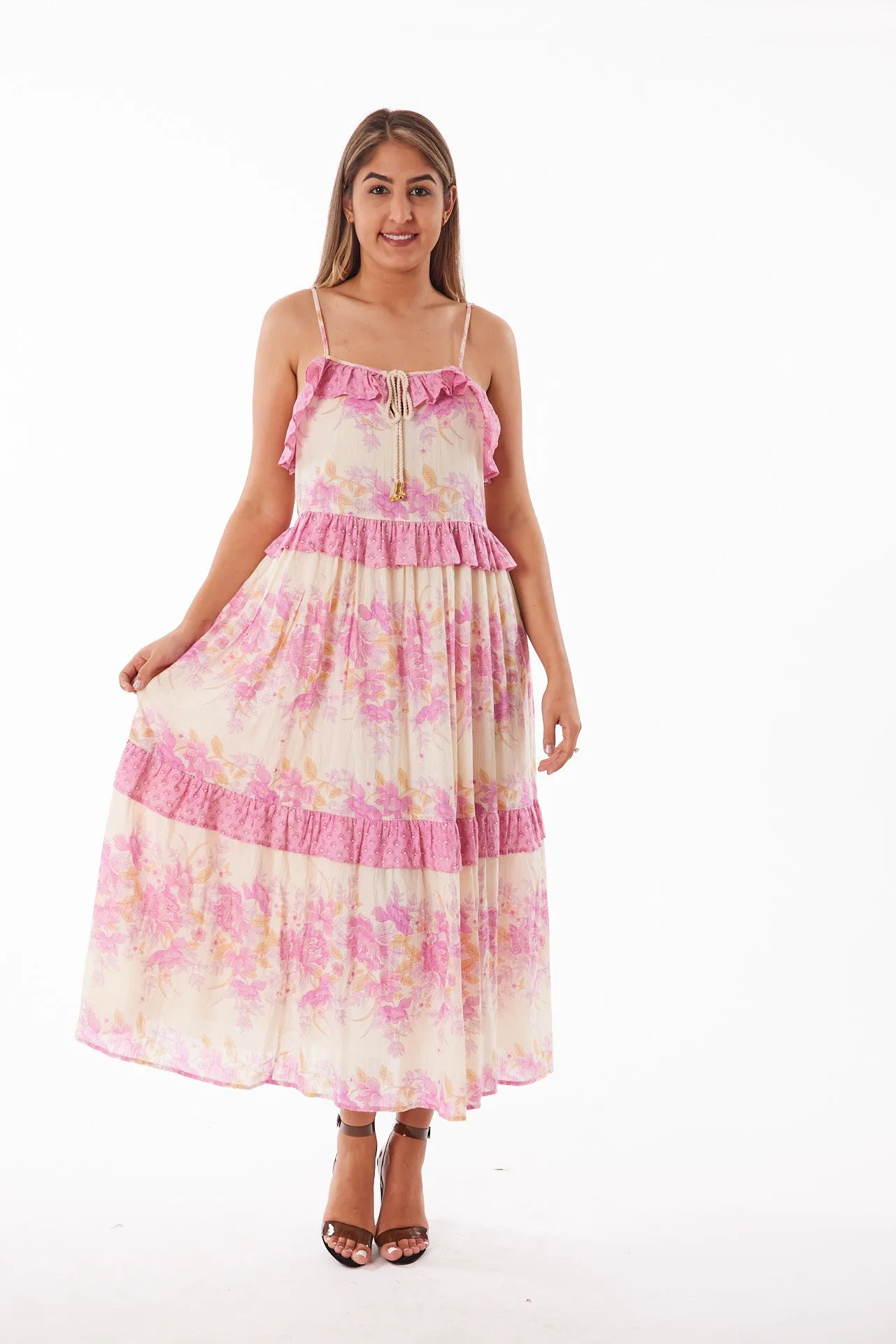 Pink lurex dress