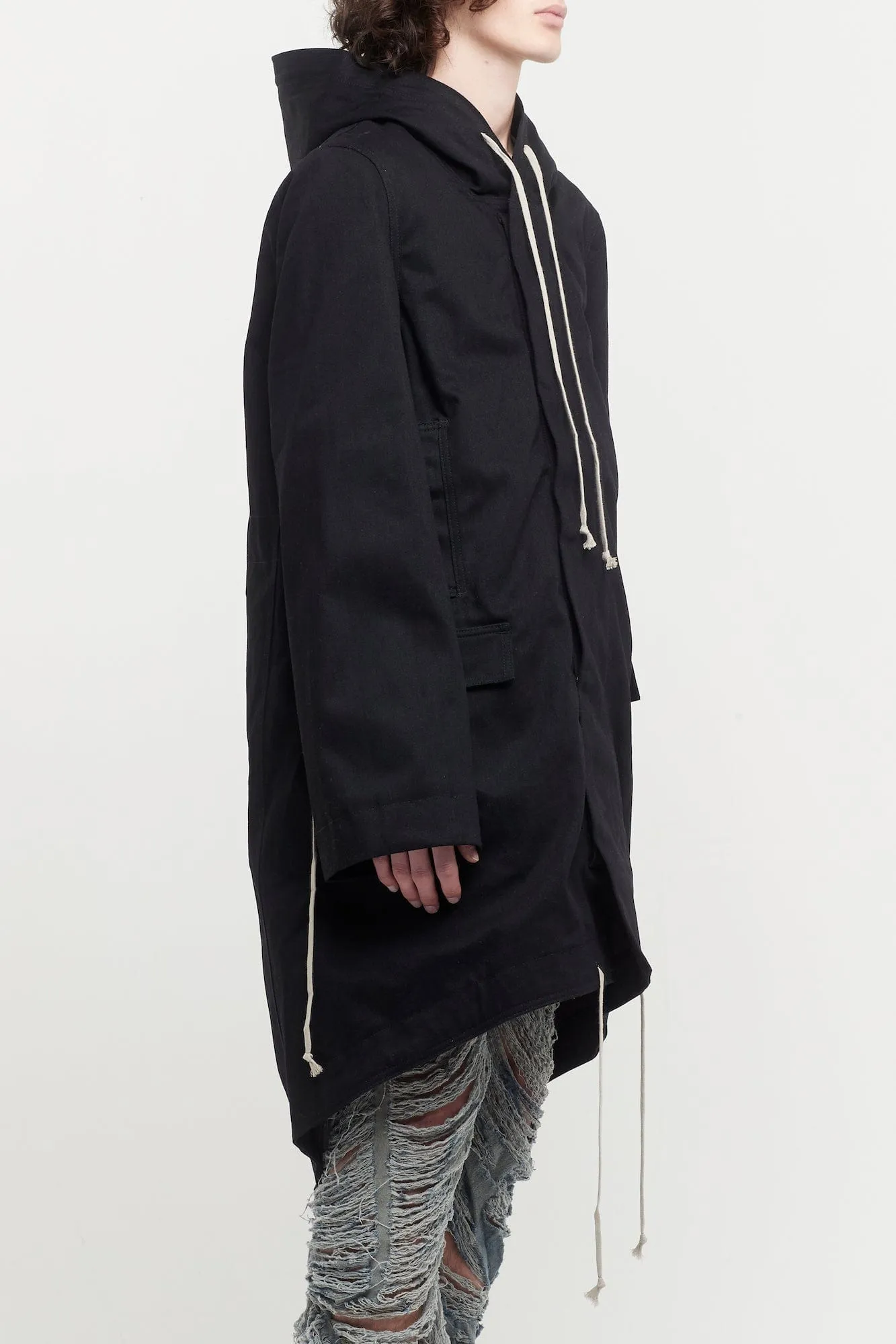 Rick Owens DRKSHDW Fishtail Parka in Japanese Denim
