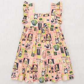 Ruffle Sleeve Dress in Flamingo Collection by Misha & Puff