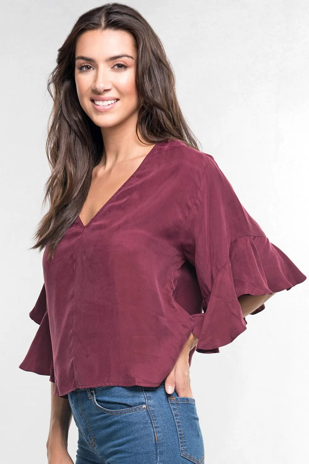 Ruffle Sleeve Top