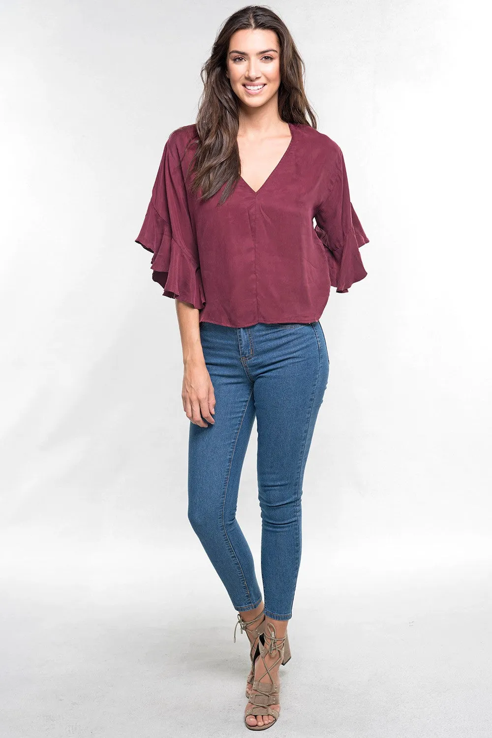 Ruffle Sleeve Top