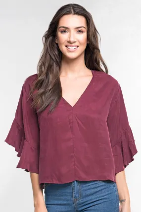 Ruffle Sleeve Top