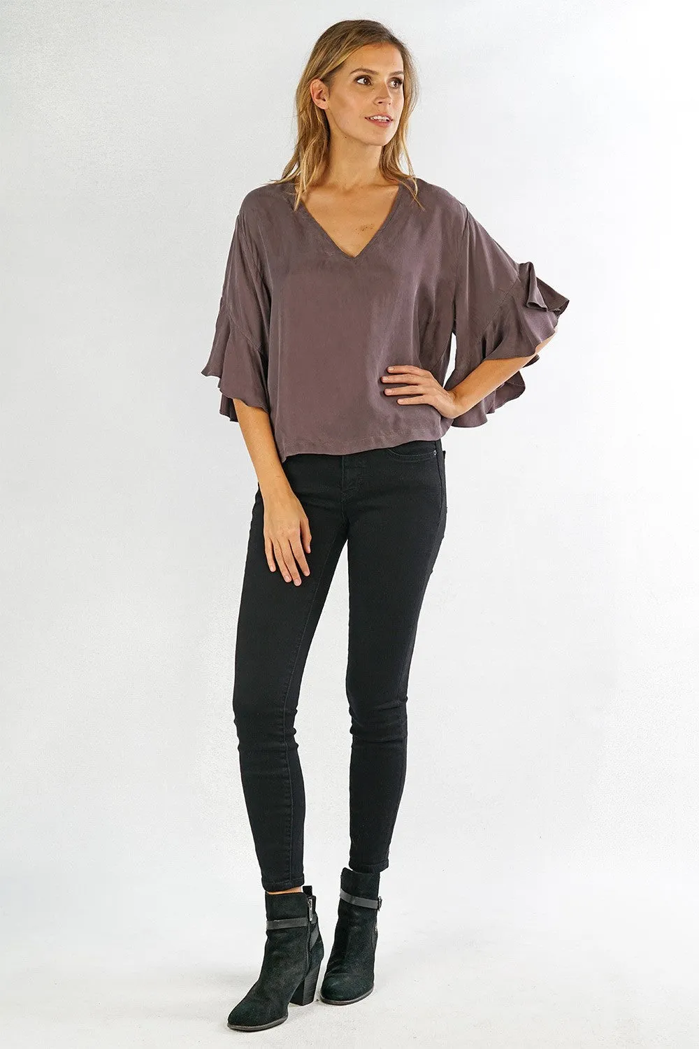 Ruffle Sleeve Top