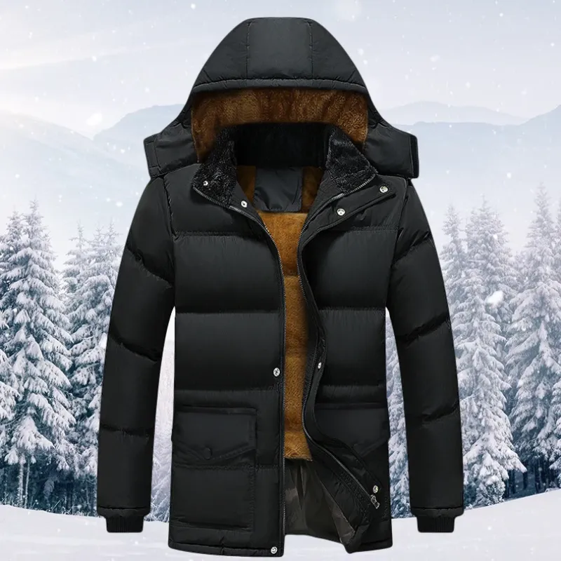 Rustpak - Parka Winterjas Heren – Waterdicht met Warme Fleecevoering en Capuchon