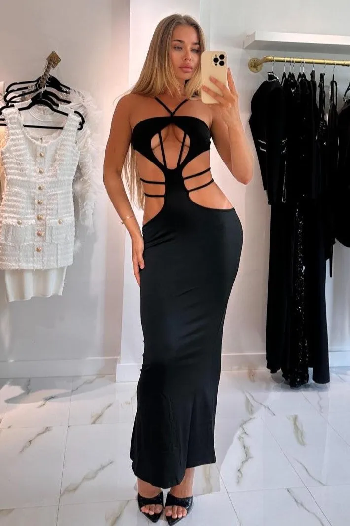 SALE Jessica Bara Pammy Cut Out Midi Dress