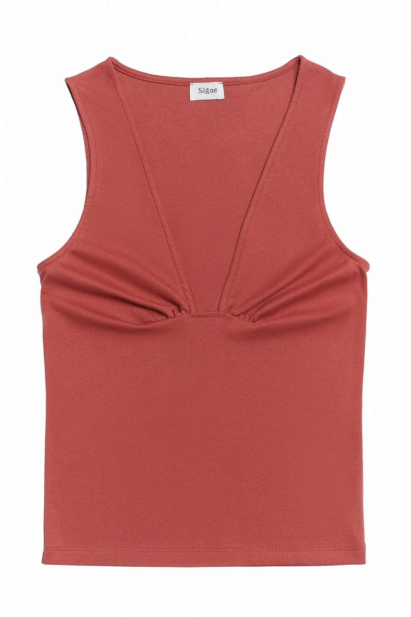 Signe - June Square Neck Top: Rasberry
