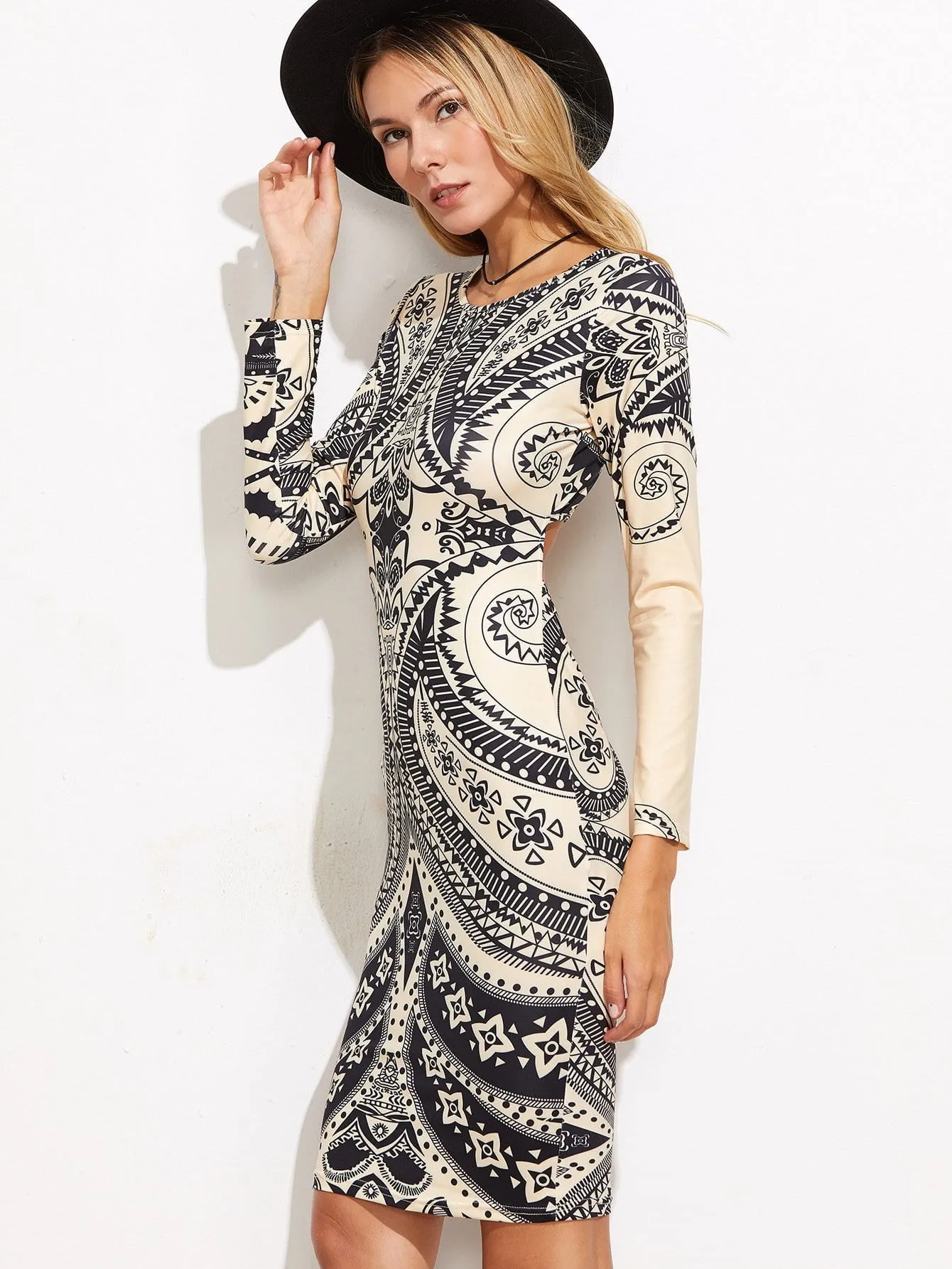 So Dazed cutout back bodycon dress