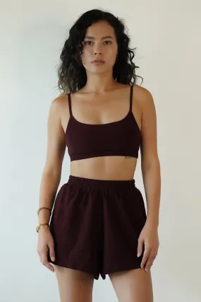 Stella Boxer Shorts | Recycled Nylon | Chocolate