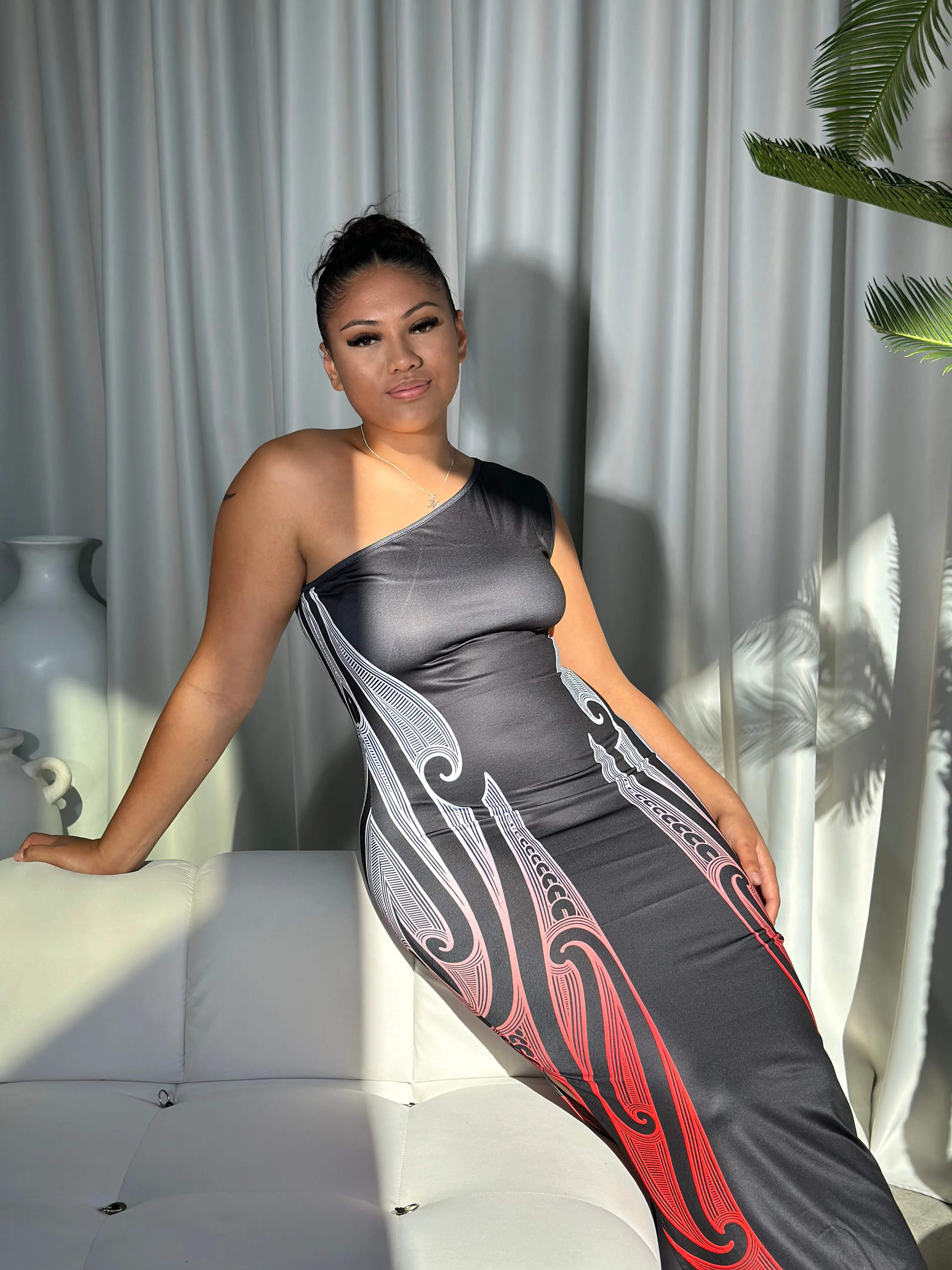 Ātaahua One-Shoulder Dress