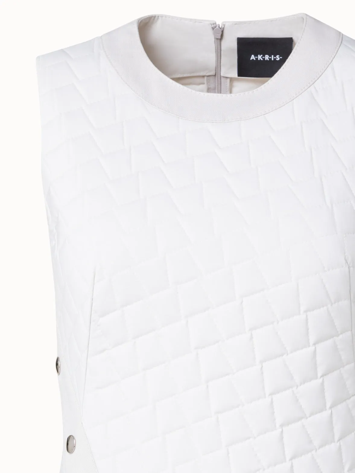 Techno Taffeta Quilted Trapezoid Dress