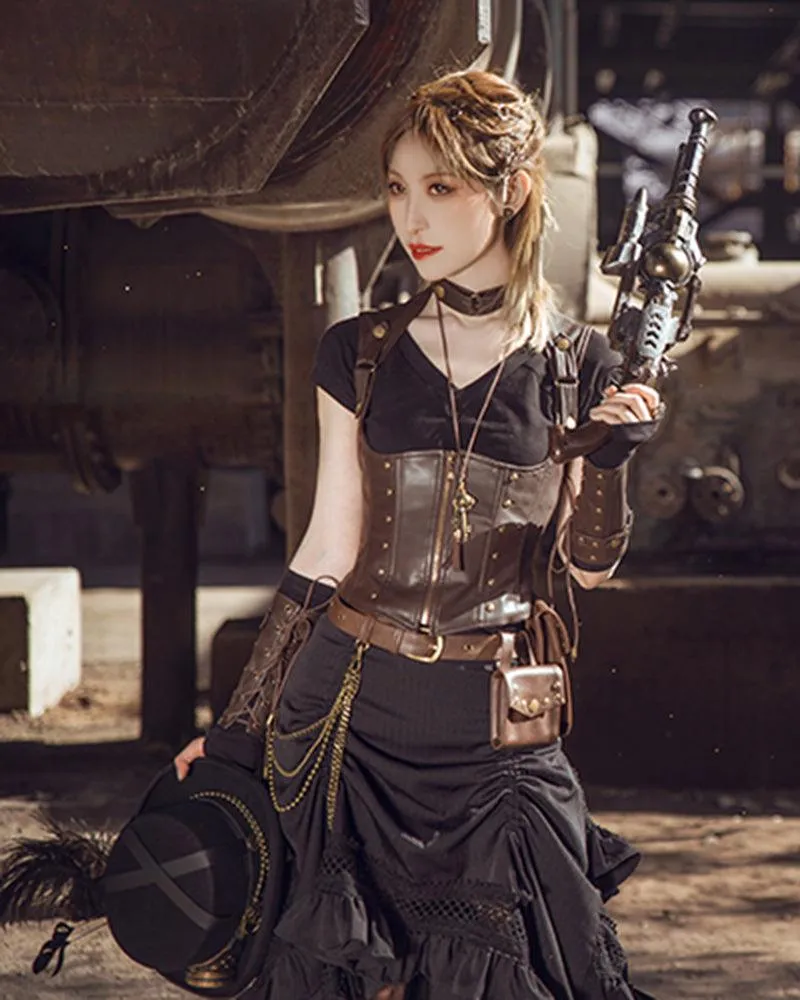 Techwear Women Corset Vest Top