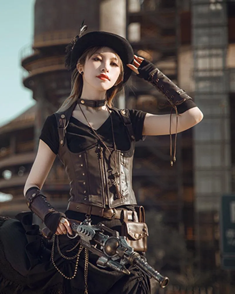 Techwear Women Corset Vest Top