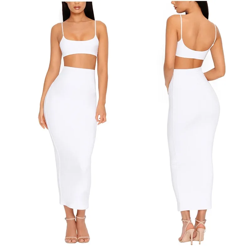 VenusFox 2 Layers Maxi Bodycon Dress