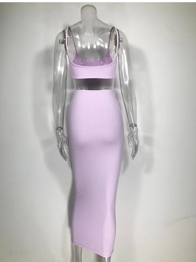 VenusFox 2 Layers Maxi Bodycon Dress