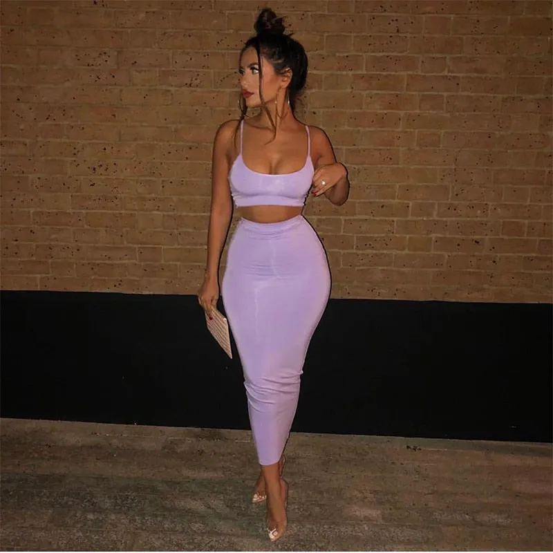 VenusFox 2 Layers Maxi Bodycon Dress