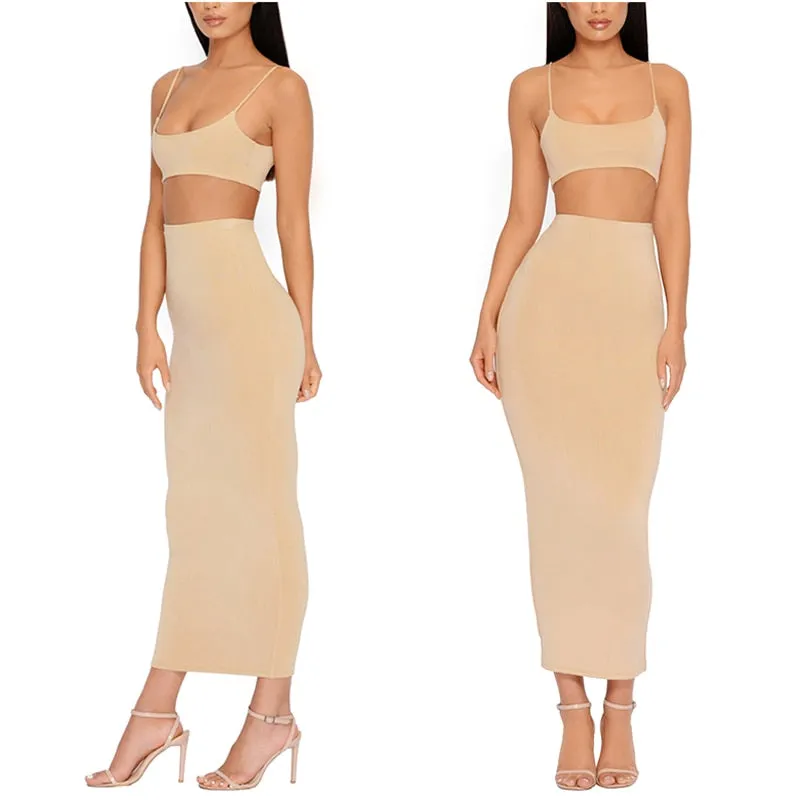 VenusFox 2 Layers Maxi Bodycon Dress
