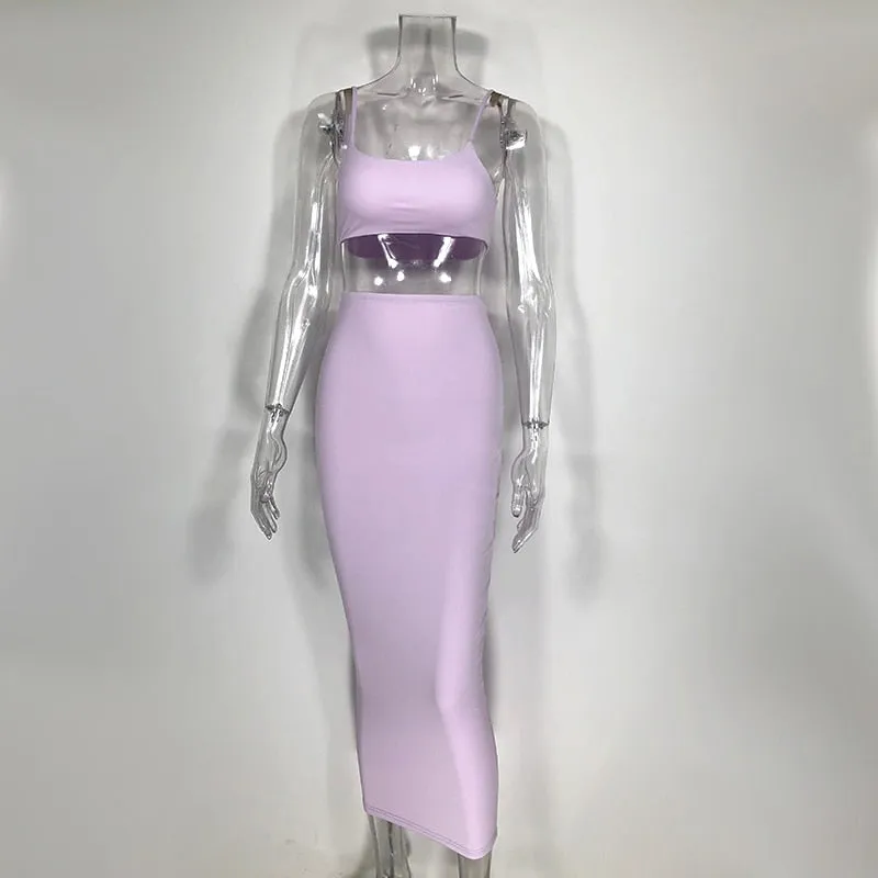 VenusFox 2 Layers Maxi Bodycon Dress