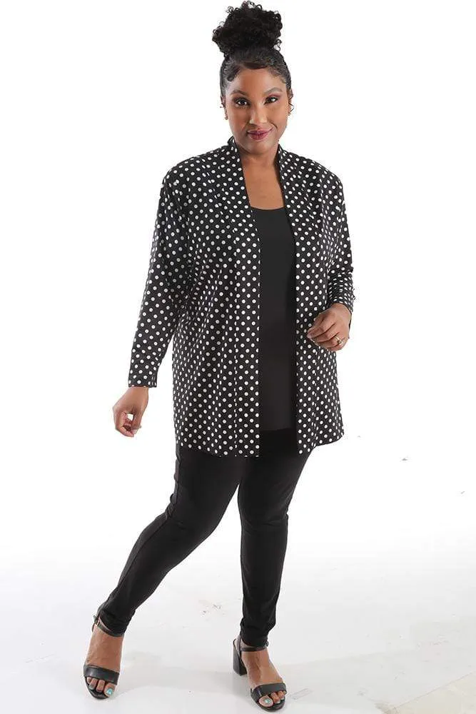 Vikki Vi Jersey Polka Dot Kimono Jacket