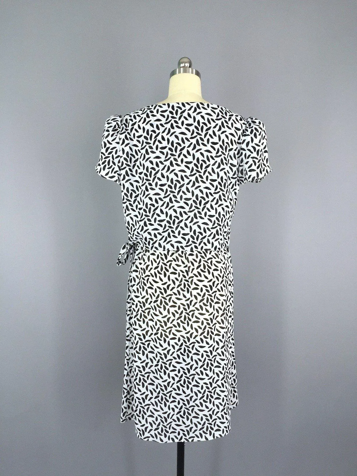 Vintage 1980s Day Dress / Abstract Print