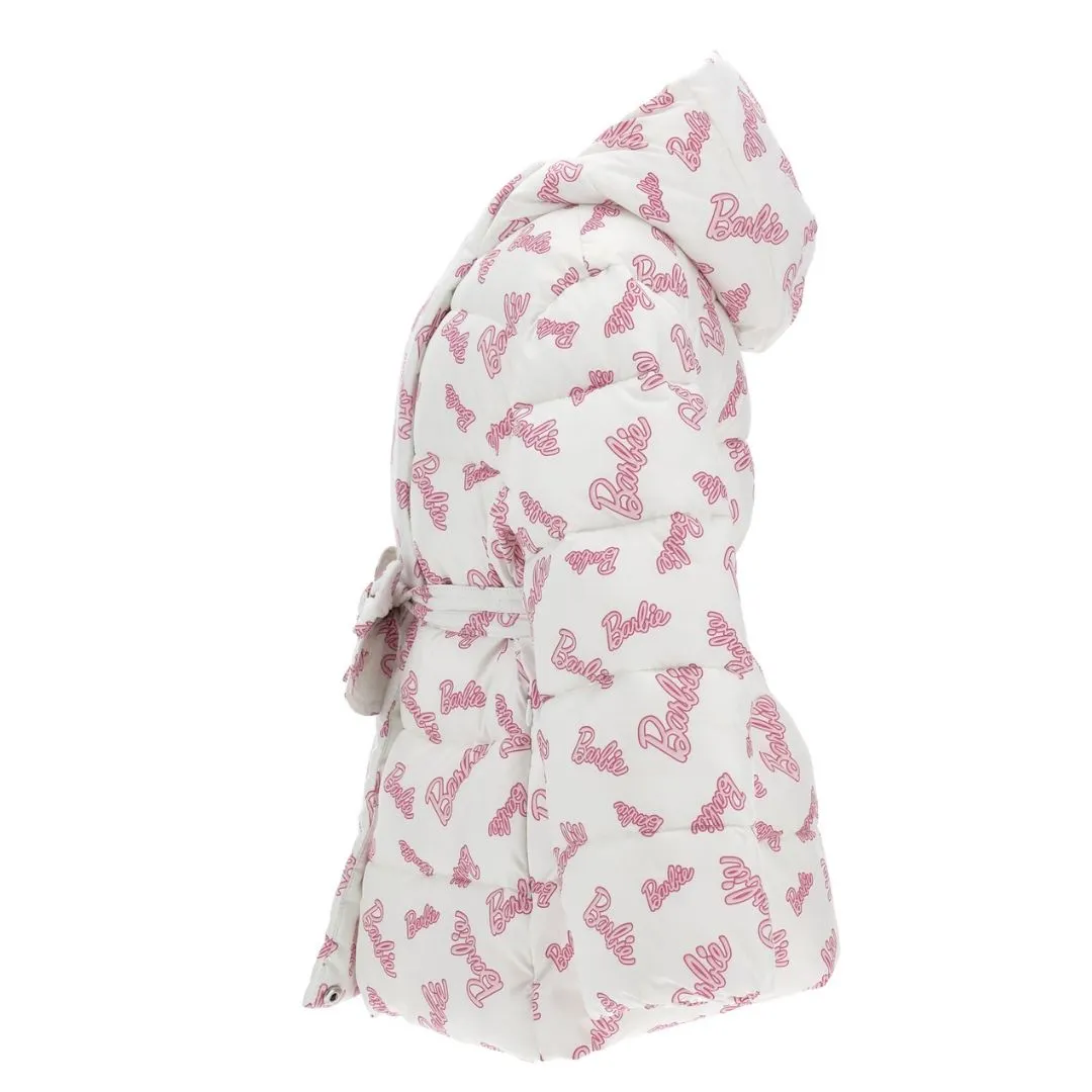 White Hooded Puffer 'Barbie' Coat