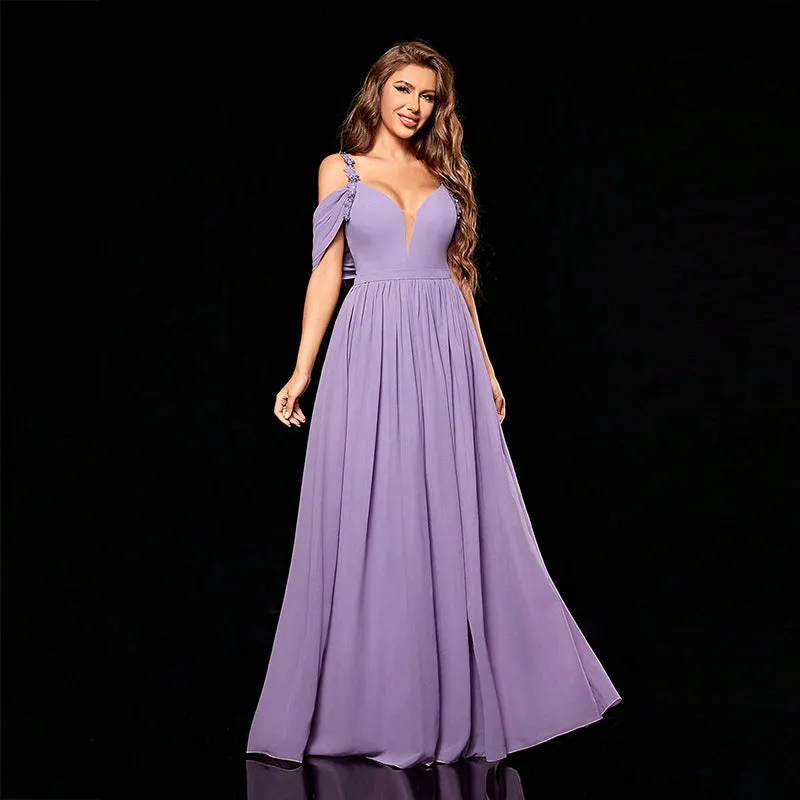 Women Elegant Backless Evening Dress