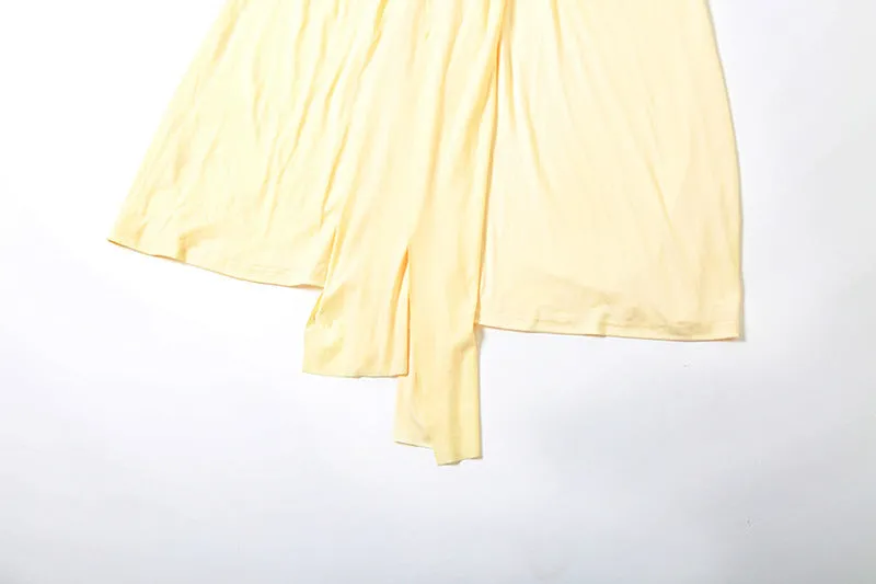 Women Sexy Backless Halter Deep V Neck Split Dress