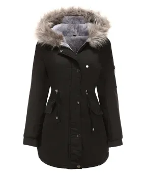 Women's Warm Hooded Winter Parka Jacket