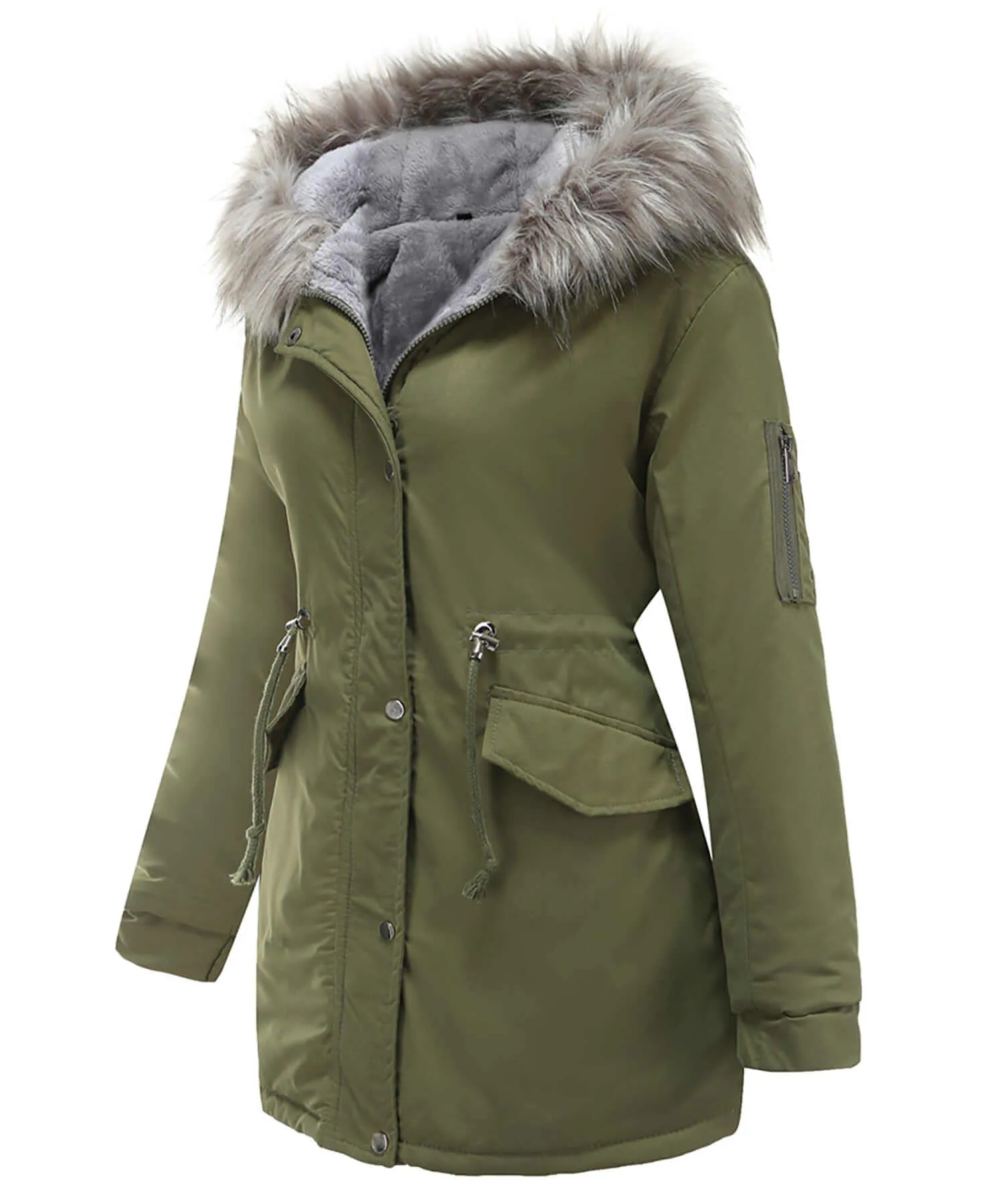 Women's Warm Hooded Winter Parka Jacket
