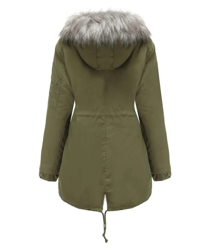 Women's Warm Hooded Winter Parka Jacket