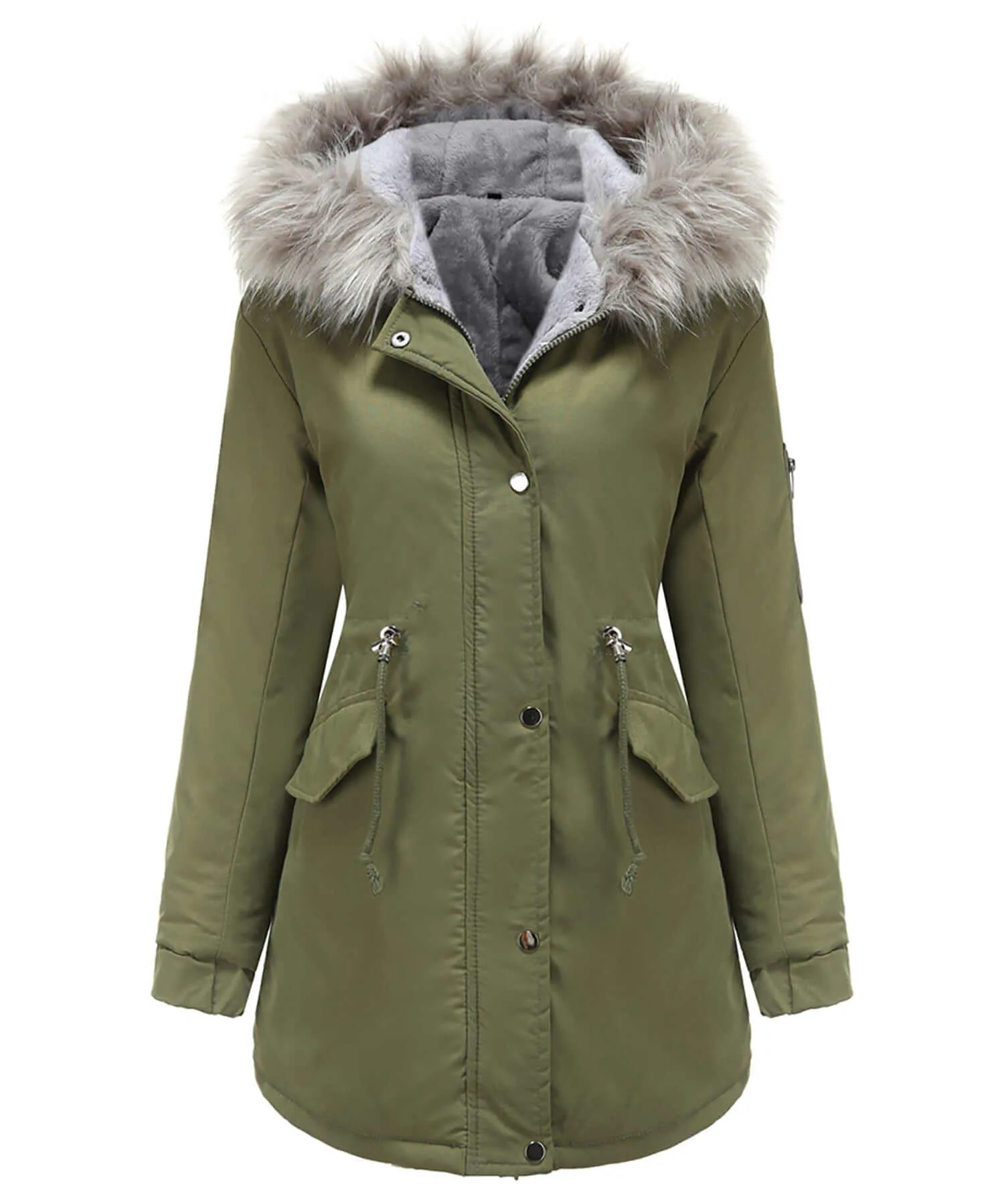 Women's Warm Hooded Winter Parka Jacket