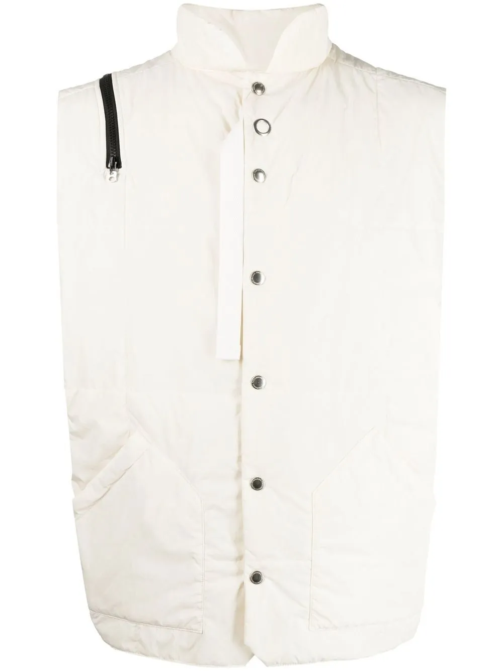 Zip-Detail Padded Gilet Jacket